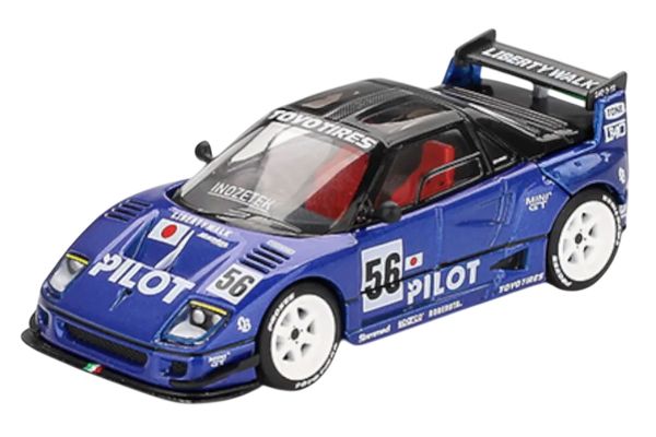 MiniGT 1047 Mazda AZ-1 Liberty Walk LB40 Pilot 2024 blau 1:64