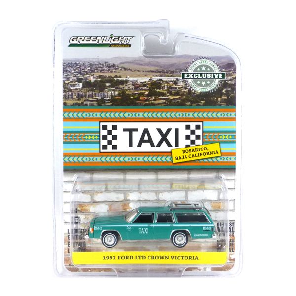 Greenlight 30225 Ford LTD Crown Victoria Taxi Rosarito grün 1991 - Exclusive 1:64