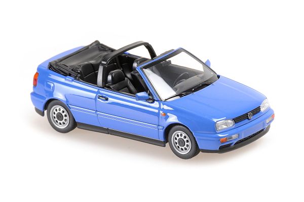 Maxichamps 940055530 VW Golf III Cabrio blau 1997 Maßstab 1:43 Modellauto