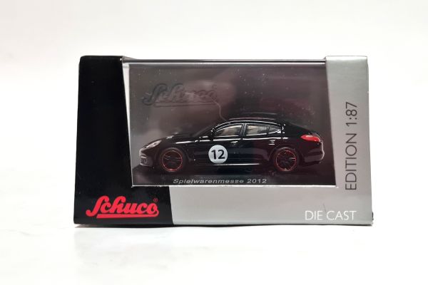 Schuco 25911 Porsche Panamera "Spielwarenmesse 2012" schwarz limitiert 1111 Stück Maßstab 1:87 Model