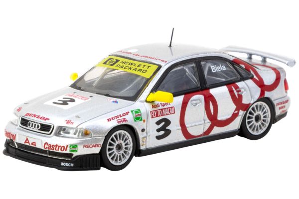 Tarmac Audi A4 Quattro #3 Frank Biela silber Sieger 1996 Macau Guia Race 1:64