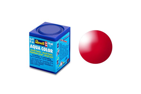 Revell 36134 Aqua Color Italian red, glänzend Modellbau-Farbe auf Wasserbasis 18 ml Dose