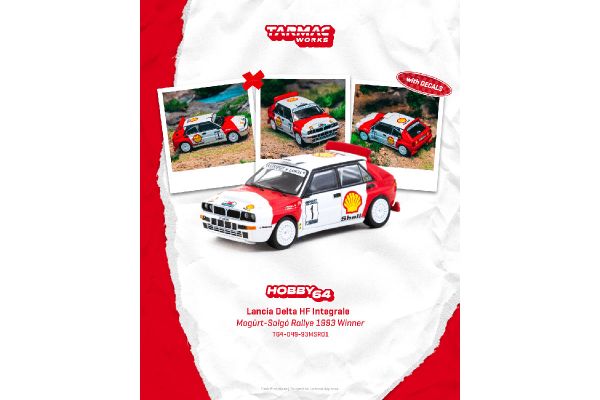 ***PREORDER Tarmac Lancia Delta HF Integrale #1 Sieger Mogürt-Salgó Rallye 1993 weiss/rot