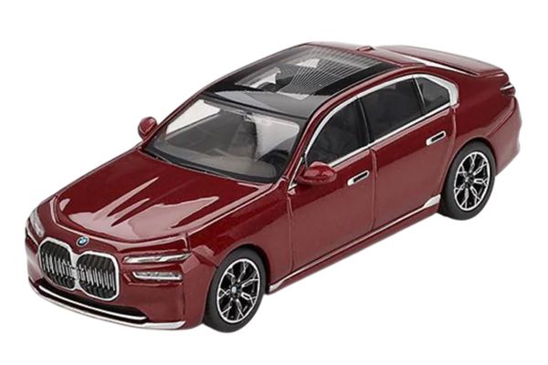 MiniGT 952 BMW i7 xDrive60 dunkelrot 2023 Maßstab 1:64
