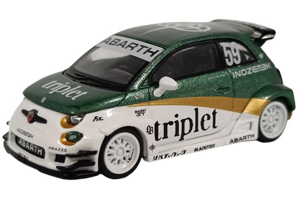 MiniGT 1216 Abarth 595 LB-Works TY Edition grün/weiss