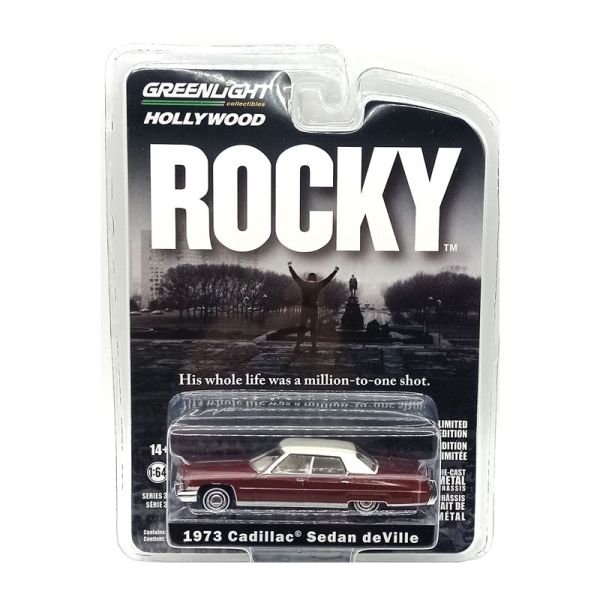 Greenlight 44950-A Cadillac Sedan DeVille "Rocky" rotbraun 1973 - Hollywood 35 Maßstab 1:64 Modellau