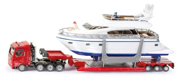 Siku 1849 MAN TGA Schwertransport mit Yacht Maßstab 1:87 Modellauto