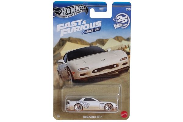 Hot Wheels HNR88-JKX16 Mazda RX-7 1995 weiss - Fast & Furious 2/5