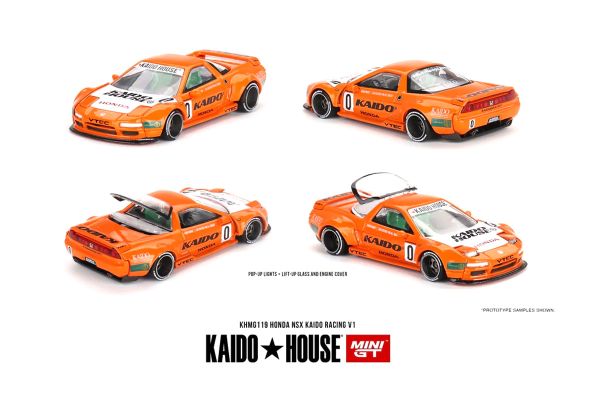 ***Kaidohouse KHMG119 Honda NSX KAIDO Racing V1 orange (RHD) MiniGT Maßstab 1:64 Modellauto