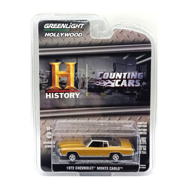 Greenlight 44950-D Chevrolet Monte Carlo "Counting Cars" gold metallic 1972 - Hollywood 35 Maßstab 1