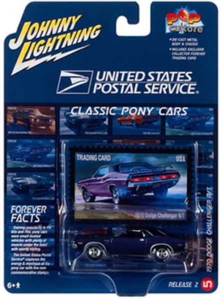 Johnny Lightning JLPC012-5 Dodge Challenger R/T lila metallic 1970 "US Postal Service" - Pop Culture