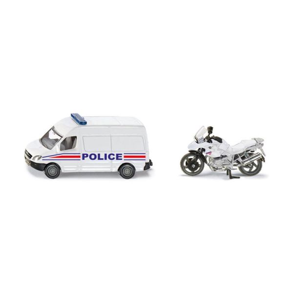 Siku 1655 Polizei-Set &quot;Police Frankreich&quot; mit BMW Motorrad weiß (Blister)