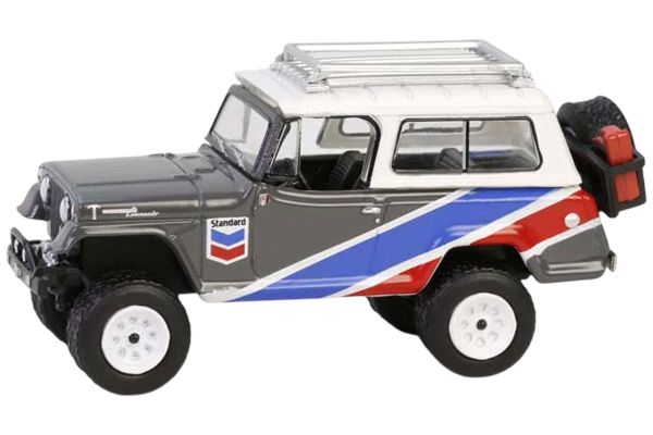 Greenlight 41175-C Jeep Jeepster Commando grau/rot/blau 1970 - Chevron Special Edition 1, 1:64