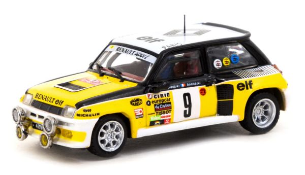 Tarmac T64-TL060-81MCR09 Renault 5 Turbo Winner Monte Carlo Rally 1981 gelb/weiss/schwarz Maßstab 1: