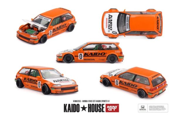 ***PREORDER Kaidohouse Honda Civic (EF) Kaido Sports V1 1987 orange