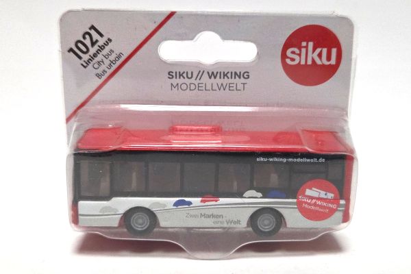 Siku 1021 Linienbus Modellwelt weiss/rot Werbemodell (Blister)
