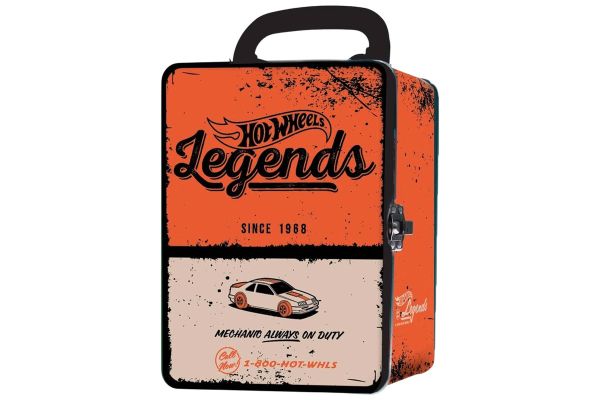 Hot Wheels Vintage Metall Koffer orange für 18 Autos Maßstab ca. 1:64