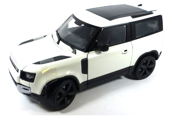 Welly 24110 Land Rover Defender weiss 2020 Maßstab 1:24 Modellauto