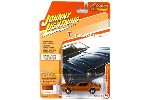 Johnny Lightning JLCG026B-2 Pontiac Firebird Formula gold metallic 1972 - Classic Gold 2021 R3 Maßst
