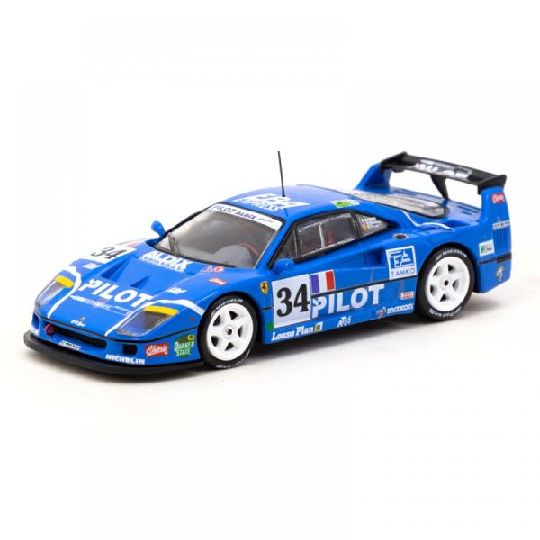 Tarmac T64-075-95LM34 Ferrari F40 LM 24h of Le Mans 1995 blau Maßstab 1:64 Modellauto