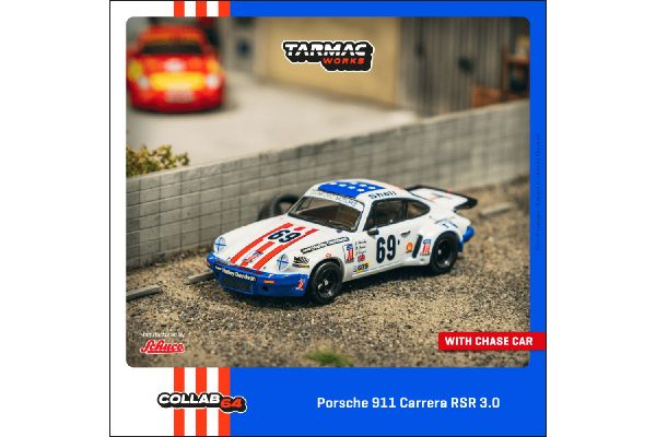 ***PREORDER Tarmac Porsche 911 Carrera RSR 3.0 #69 weiss/blau/rot 24h Le Mans 1975 Maßstab 1:64 (T64