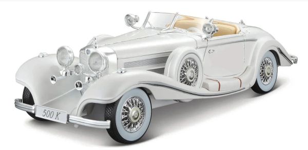 Maisto 36055 Mercedes Benz 500K Typ Special Roadster 1936 weiss 1:18