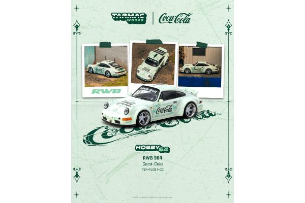 ***PREORDER Tarmac Porsche 911 RWB 964 Coca Cola