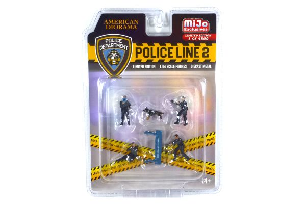 American Diorama AD76497 Figurenset "Police Line 2" mijo Exclusives Maßstab 1:64