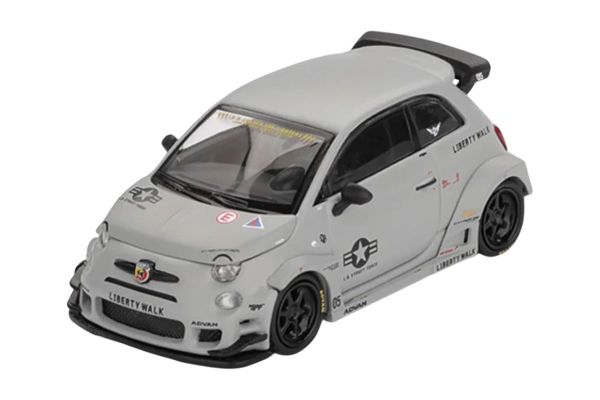 MiniGT 1064 Fiat Abarth 595 LB-WORKS x Abas Works Fighters 2024 grau 1:64