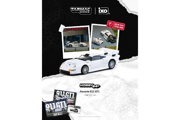 ***PREORDER Tarmac Porsche 911 GT1 weiss