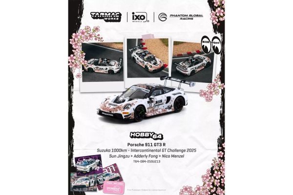 ***PREORDER Tarmac Porsche 911 (992) GT3 R #13 Suzuka 1000 km 2025 weiss