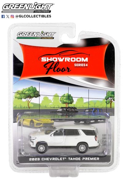 Greenlight 68040-B Chevrolet Tahoe Premier weiss metallic 2023 - Showroom 4 Maßstab 1:64 Modellauto