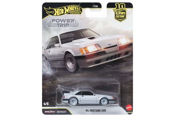 Hot Wheels FPY86-JKF31 Ford Mustang SVO 1984 silber - Power Trip 4/5 1:64