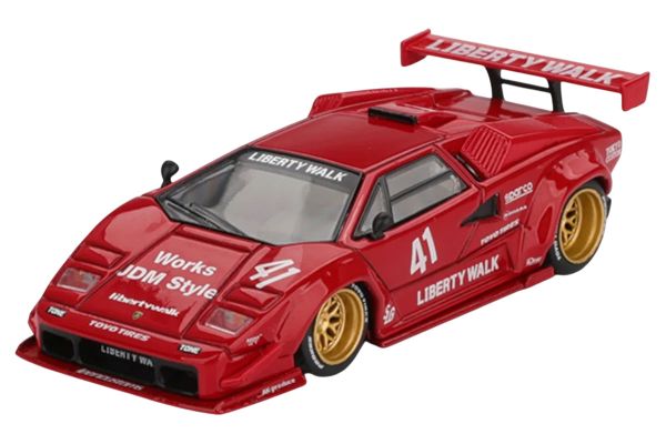 MiniGT 1100 Lamborghini Countach LB Works rot 1:64