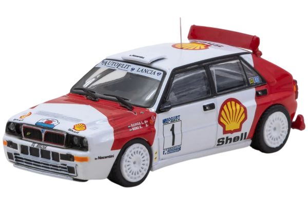 Tarmac Lancia Delta HF Integrale #1 Sieger Mogürt-Salgó Rallye 1993 weiss/rot 1:64