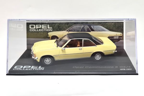 gebraucht! Eaglemoss Opel Commodore B GS/E 1972 gelb/schwarz Maßstab 1:43