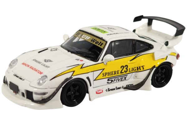 Street Warrior Porsche 911 RWB 993 weiss/gelb