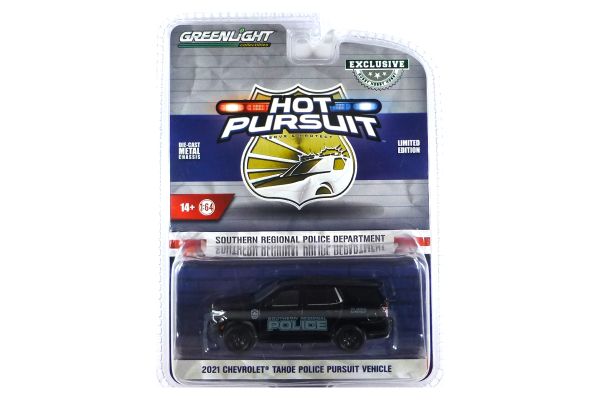 Greenlight 30342 Chevrolet Tahoe Police Pursuit Vehicle schwarz 2021 - Exclusive Maßstab 1:64 Modell