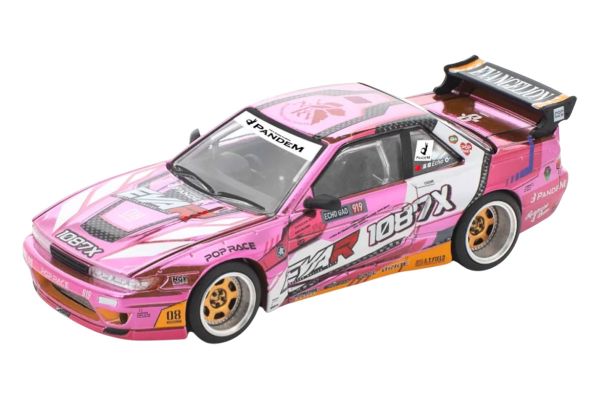 ***PREORDER Pop Race Pandem Nissan Silvia S13 Eva RT Production Model Custom Type-08 rosa