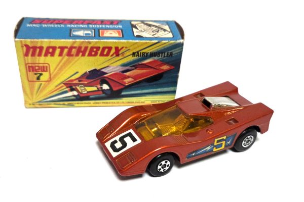 gebraucht! Matchbox No.7 Hairy Hustler orange metallic 1971 Lesney Superfast - fast wie neu mit BOX