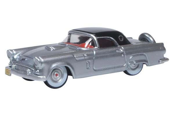 Oxford 87TH56007 Ford Thunderbird metallic grau/schwarz 1956 Maßstab 1:87 Modellauto