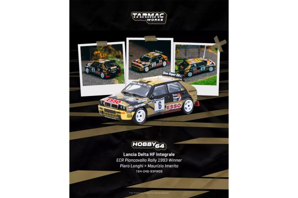 ***PREORDER Tarmac Lancia Delta HF Integrale #6 Piero Longhi Sieger ECR Piancavallo Rally 1993 gold