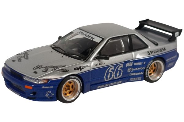Pop Race 264 Pandem Nissan Silvia S13 blau/silber 1:64