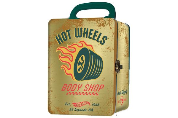 Hot Wheels Vintage Metall Koffer gold/grün für 18 Autos Maßstab ca. 1:64