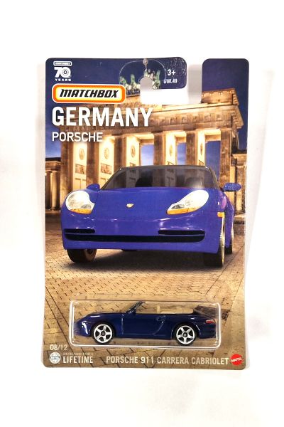 Matchbox GWL49-HPC63 Porsche 911 Carrera Cabriolet dunkelblau - Germany 08/12 Maßstab ca. 1:64 Model