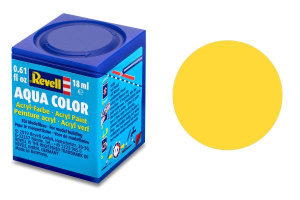 Revell 36115 Aqua Color gelb, matt RAL 1017 Modellbau-Farbe auf Wasserbasis 18 ml Dose