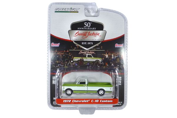 Greenlight 37300-C Chevrolet C-10 Custom grün metallic/weiss 1972- Barrett Jackson 13 Maßstab 1:64 M