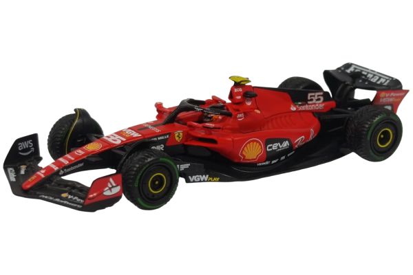 BBR 64023 Ferrari SF23 #55 Sainz rot 2023 Monaco Grand Prix 1:64