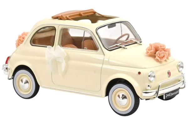 Norev Fiat 500 L Hochzeitsgeschenk elfenbein 1968, 1:18