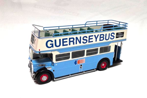 gebraucht! AEC Regent II Guernsey Bus blau/weiss 1:43 - fast wie neu